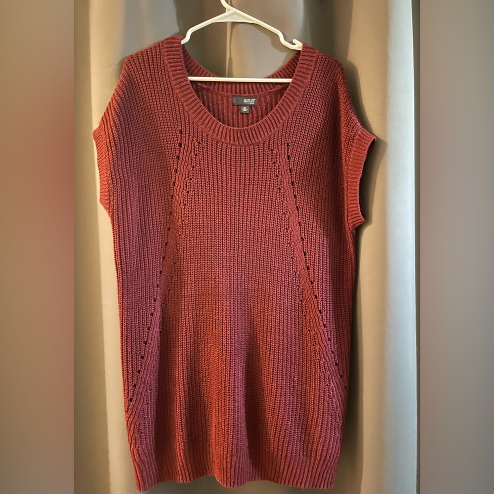 Womens a.n.a Short Sleeve Knit Sweater (XL)